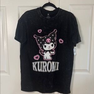 NWOT Sanrio Kuromi Black and Pink Short Sleeve Tee
